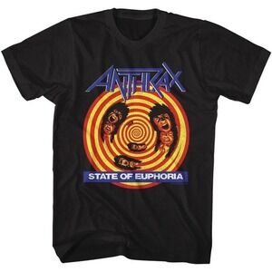Anthrax State Of Euphoria Album Cover Heavy Metal Rock Band T-Shirt